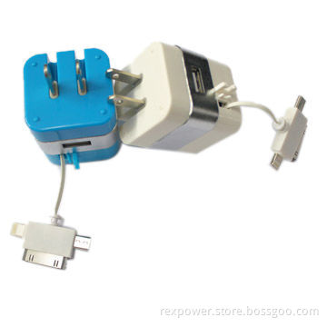 Multiple interface plug, silvery metal plate in the middle, linear fashion, appearance conciseNew